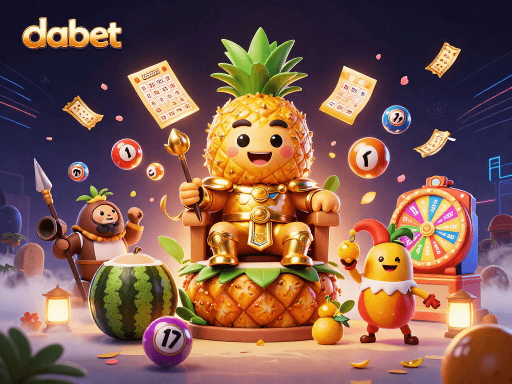 dabet invites you to spin and win with vibrant lottery balls and captivating casino elements in a dynamic illustration.