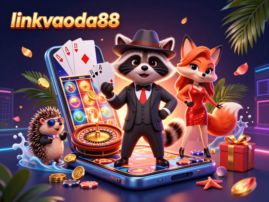 Experience exciting gameplay at linkvaoda88 with charming characters and vibrant casino action.
