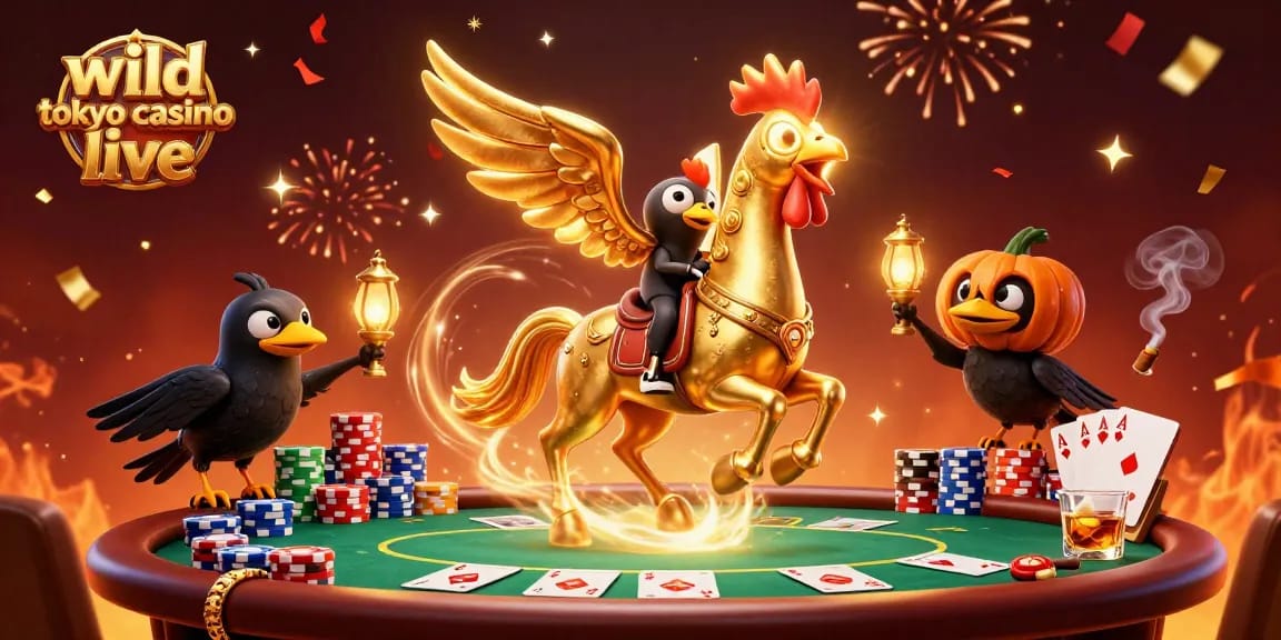 Scopri il casinò dal vivo wild tokyo con tavoli e croupier reali in un'illustrazione accattivante.