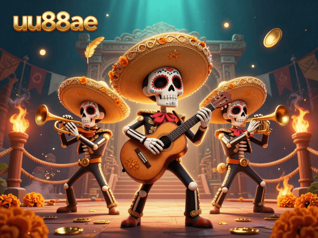 Engage with exciting gaming action at uu88ae featuring vibrant mariachi skeletons and dynamic betting symbols.