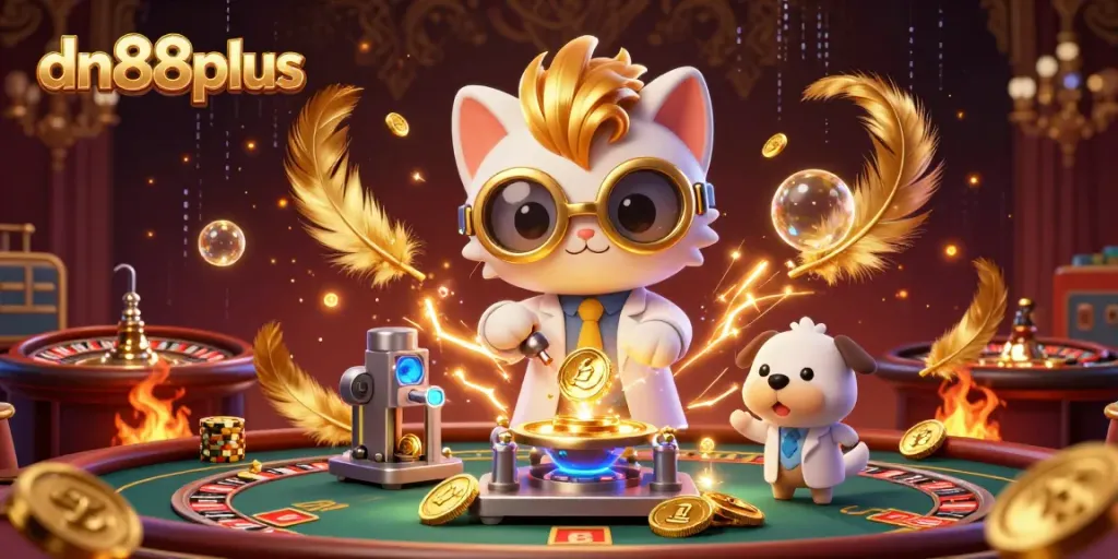 Engage in thrilling gameplay with dn88plus as the mad scientist cat creates a gold-coin-replication machine.