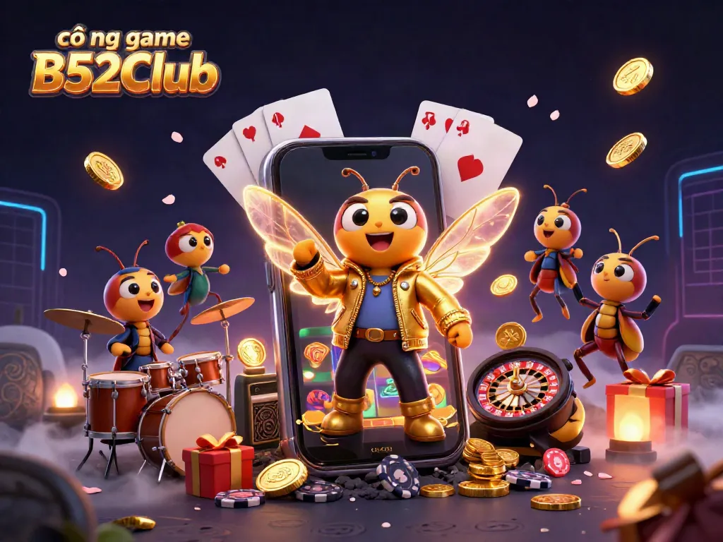 Exciting scene at cổng game B52Club showcasing vibrant slot gaming action and energy.