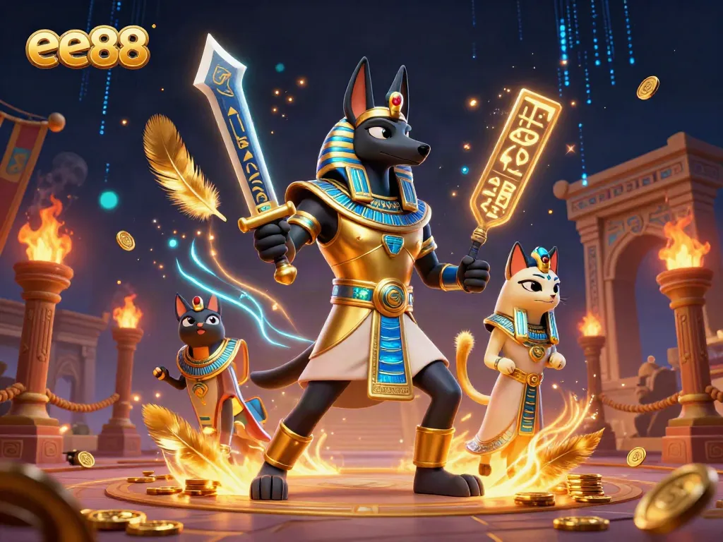 Engage in thrilling gaming adventures at ee88 with Anubis and Bastet amidst electrifying settings.