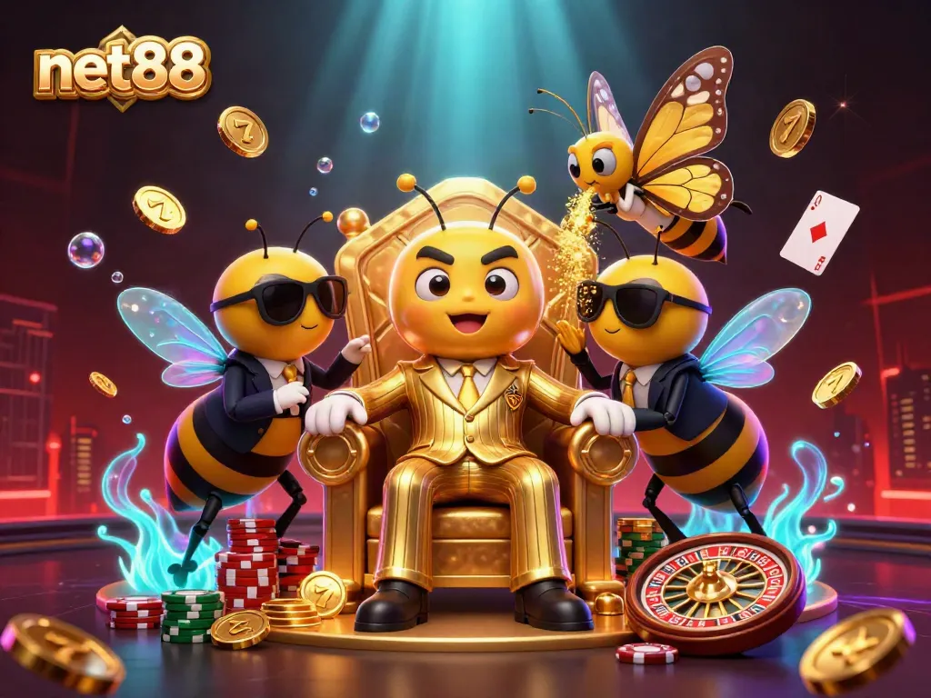 Engage with net88's vibrant gaming world filled with gold, slots, and high-stakes action.