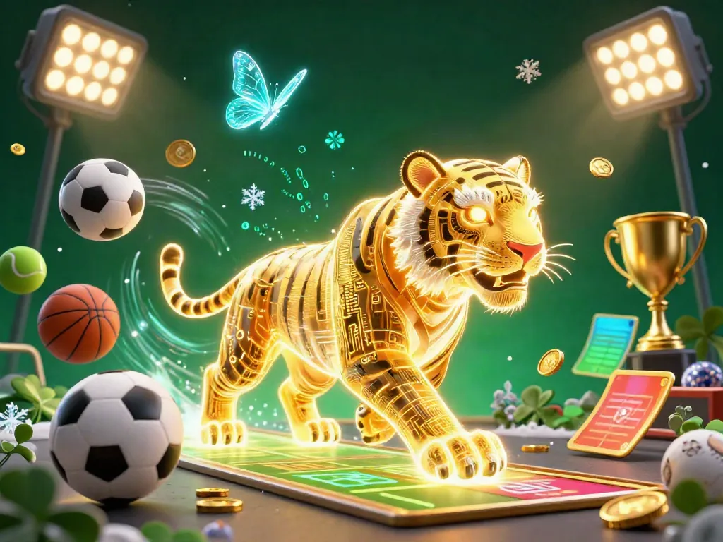Experience V8 WIN in a visually stunning digital casino landscape with dynamic sports elements and a vibrant atmosphere.