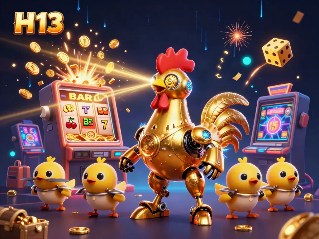 Engage with H 13's thrilling casino experience featuring dynamic characters and vibrant gambling elements.