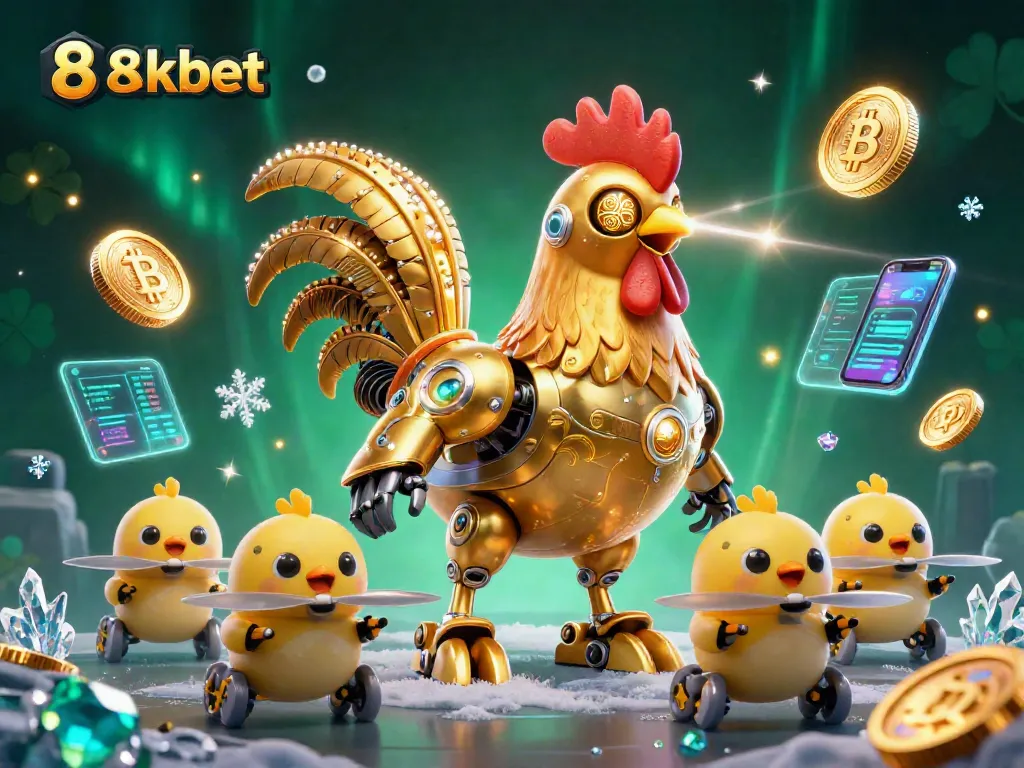Engage with 8xbet's thrilling casino experience featuring vibrant characters, crypto coins, and dynamic elements.