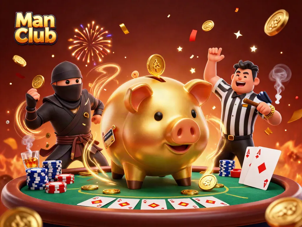 Experience thrilling action at Man Club with vibrant casino elements and engaging characters.