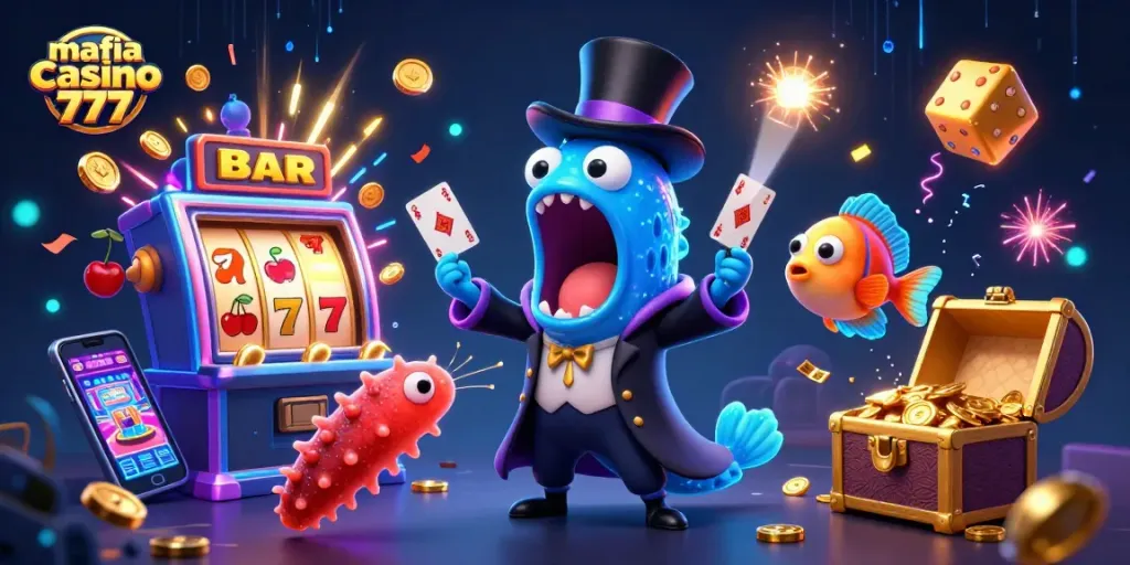 Experience thrilling gameplay at mafia casino 777 with vibrant characters and casino elements!