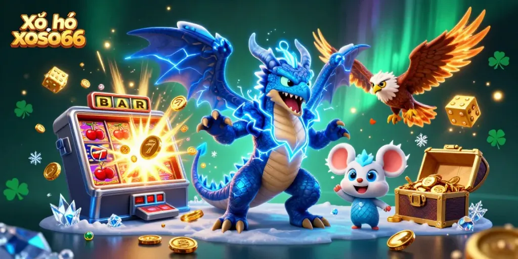 Experience thrilling gameplay at Xổ số xoso66 with vibrant casino elements and dynamic characters.