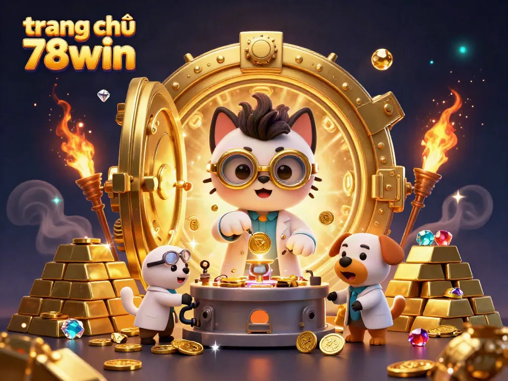 Explore winning strategies at trang chủ 78win with a vibrant, casino-themed illustration.